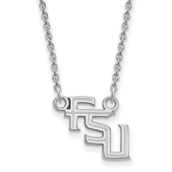 10k White Gold Florida State Small Pendant Necklace Online