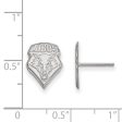 10k White Gold University of New Mexico Small Post Earrings Hot on Sale