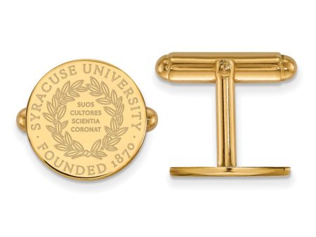 14k Yellow Gold Syracuse University Crest Cuff Links Discount