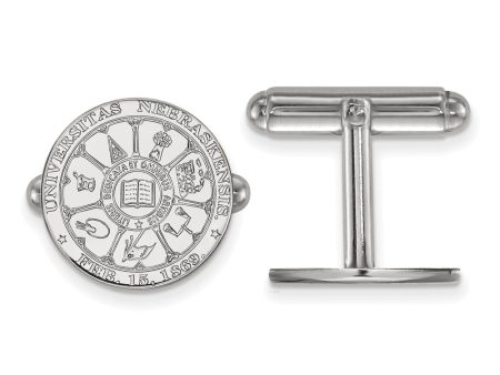 Sterling Silver University of Nebraska Crest Cuff Links Hot on Sale