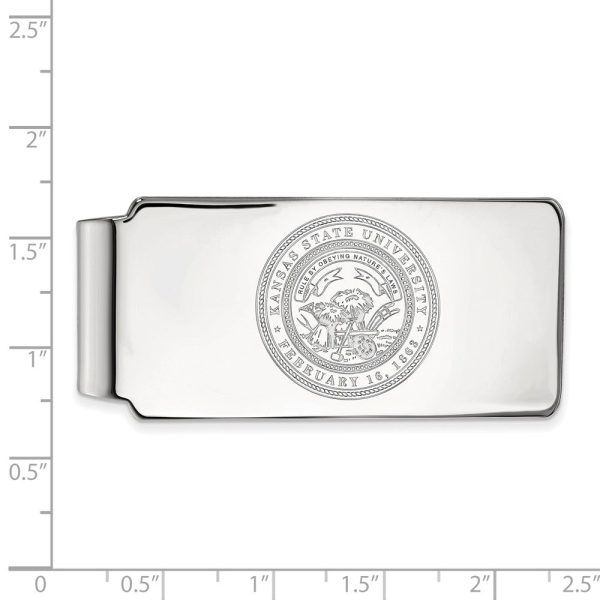 10k White Gold Kansas State Crest Money Clip Online now