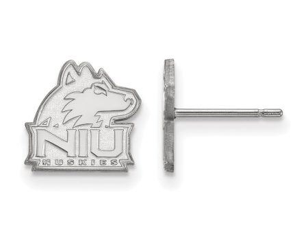 10k White Gold Northern Illinois University XS (Tiny) Post Earrings For Sale