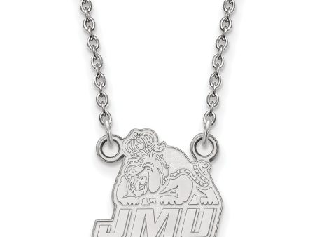 10k White Gold James Madison U Small Pendant Necklace Cheap