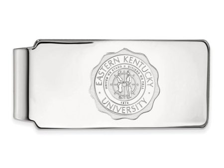 10k White Gold Eastern Kentucky U Crest Money Clip Fashion