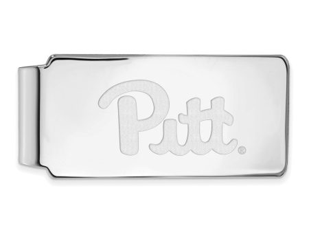 Sterling Silver U of Pittsburgh Money Clip Online Hot Sale