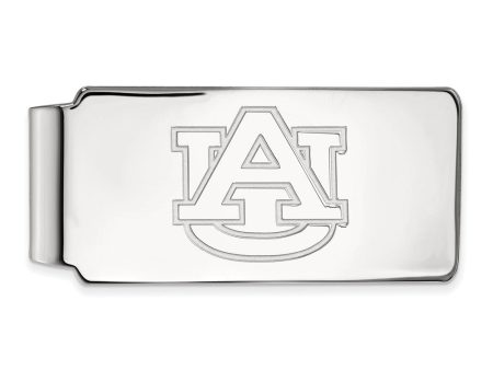 10k White Gold Auburn U Money Clip Cheap