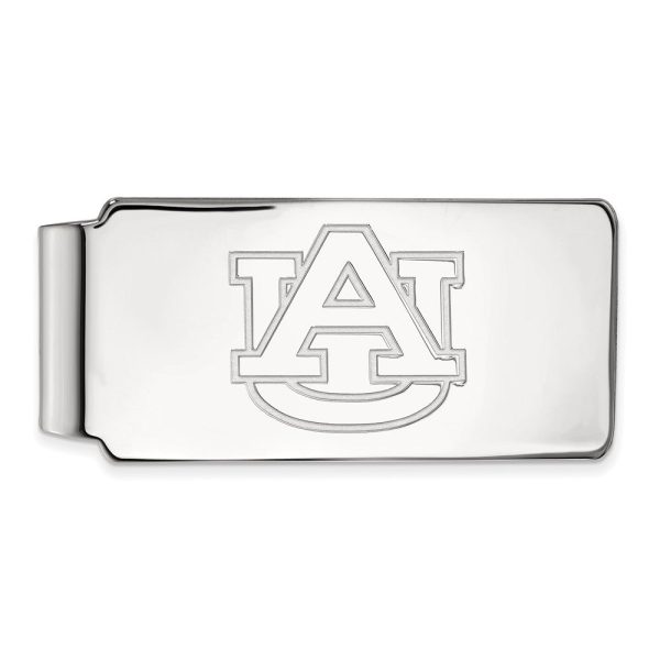 10k White Gold Auburn U Money Clip Cheap