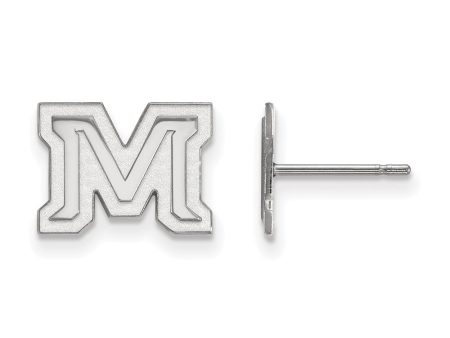 10k White Gold Montana State University XS (Tiny) Post Earrings on Sale