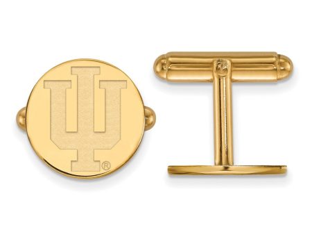 14k Gold Plated Silver Indiana Univ. Cuff Links For Discount