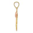 14k Yellow Gold and Rose Gold #1 Madre Pendant, 19mm Fashion