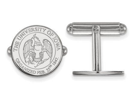 Sterling Silver University of Iowa Crest Cuff Links Online now