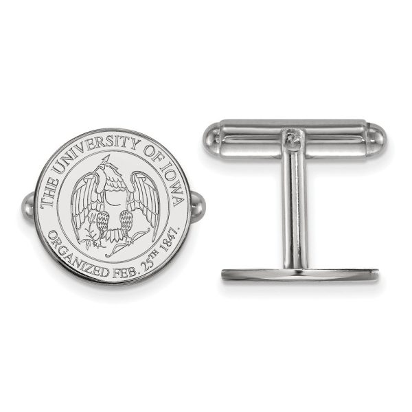 Sterling Silver University of Iowa Crest Cuff Links Online now