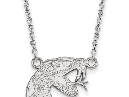 10k White Gold Florida A&M U Small Pendant Necklace For Sale