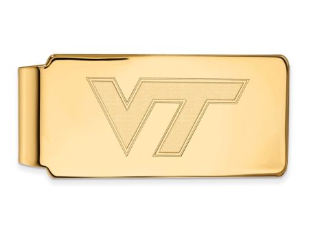 14k Yellow Gold Virginia Tech Money Clip Hot on Sale