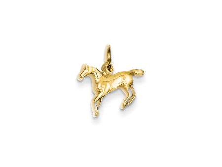 14k Yellow Gold Mini Polished Horse Charm Hot on Sale