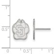 10k White Gold University of South Dakota Small Post Earrings For Cheap