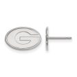 10k White Gold University of Georgia XS (Tiny)  Post Earrings For Cheap