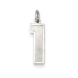 Sterling Silver, Jersey Collection, Medium Number 1 Pendant Online now