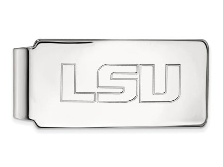 10k White Gold Louisiana State Money Clip Fashion