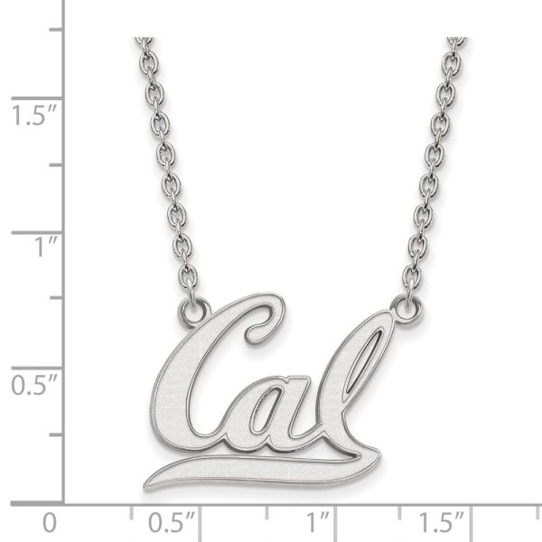 10k White Gold California Berkeley Large  CAL  Pendant Necklace Discount