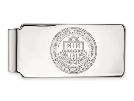 Sterling Silver U of Pittsburgh Crest Money Clip Sale