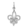 14k Yellow or White Gold Fleur De Lis Charm or Pendant, 13mm (1 2 in) Sale