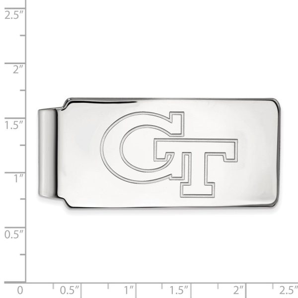 10k White Gold Georgia Technology Money Clip Fashion