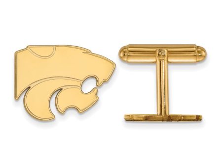 14k Gold Plated Silver Kansas State Univ. Cuff Links For Sale