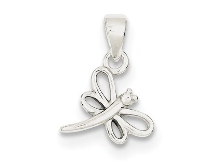 Sterling Silver Mini Polished Dragonfly Pendant Supply