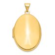 14k Yellow Gold Polished Domed Locket, 26mm Hot on Sale