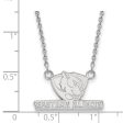 10k White Gold Eastern Illinois U Small Pendant Necklace Supply