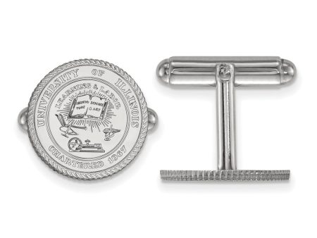 Sterling Silver University of Illinois Crest Cuff Links Online now