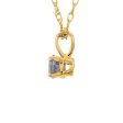 Youth 3mm Round Created Alexandrite 14k Yellow Gold Necklace, 14 Inch Online now