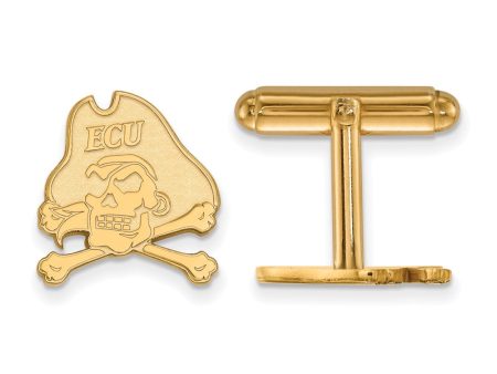 14k Gold Plated Silver East Carolina University Cuff Links Discount