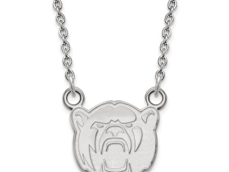 10k White Gold Baylor U Small Pendant Necklace Fashion