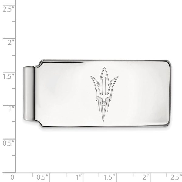 10k White Gold Arizona State Money Clip For Discount