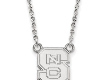 10k White Gold North Carolina Small  NCS  Pendant Necklace Hot on Sale