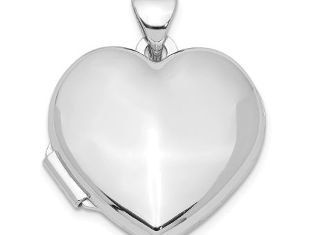 Sterling Silver 18mm Polished Heart Locket Online Hot Sale