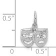 14k White Gold Petite Comedy and Tragedy Charm Online Sale