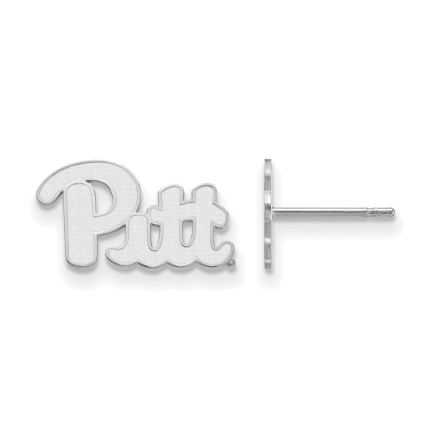 10k White Gold University of Pittsburgh XS (Tiny) Post Earrings Supply