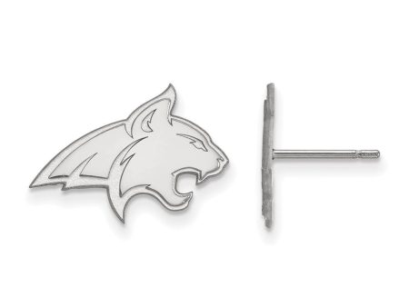 10k White Gold Montana State University Small Post Earrings Hot on Sale