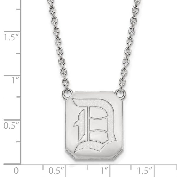 10k White Gold Duquesne U Large Pendant Necklace For Sale