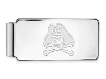 10k White Gold East Carolina U Money Clip For Discount