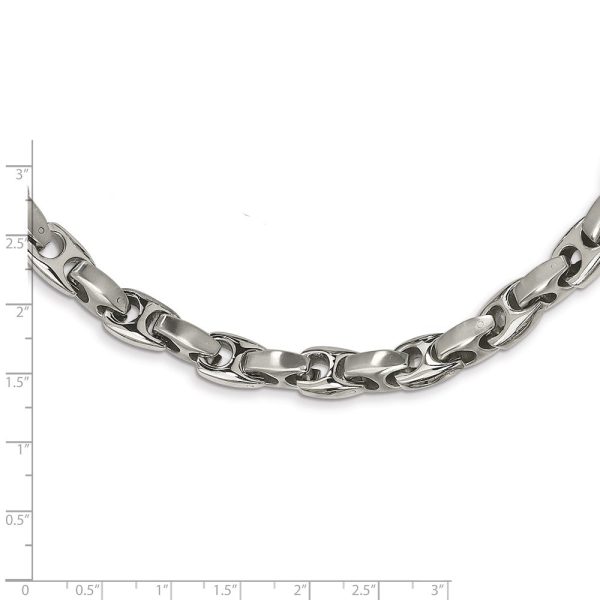 Mens 10mm Stainless Steel Advanced Anchor Chain Necklace, 20 Inch For Discount