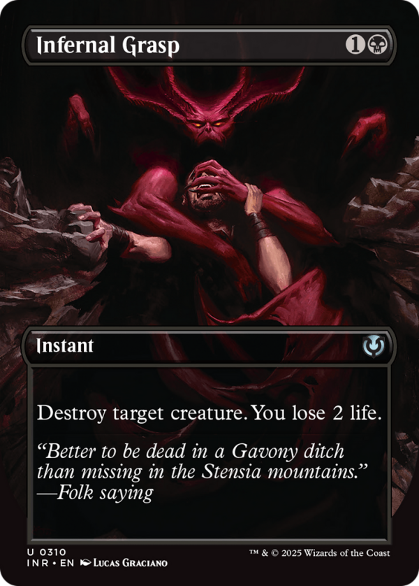 Infernal Grasp (Borderless) [Innistrad Remastered] on Sale